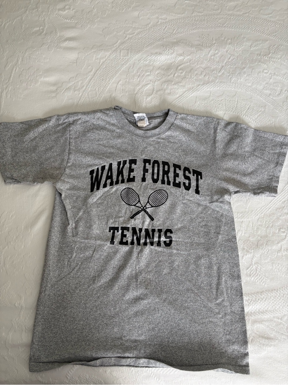 Wake Forest Tennis Gray Graphic Tee